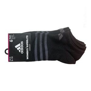 Adidas Women's Superlite Aeroready Compression 6 Pair No Show Size 5-10